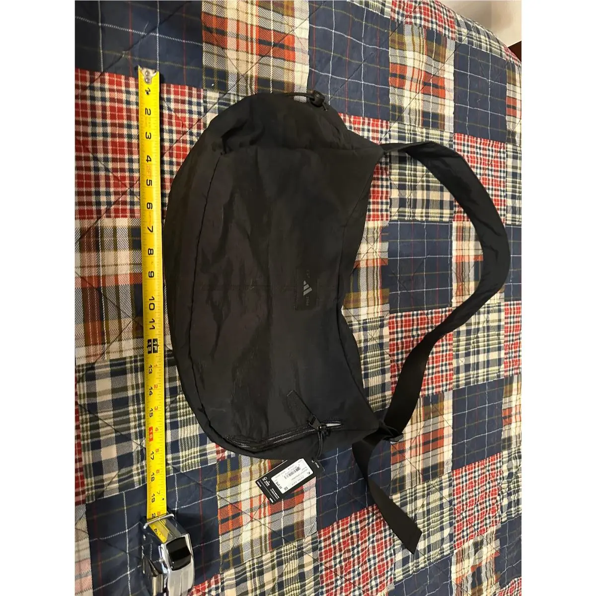 Women`s Crescent Black Crossbody Nylon Bag 17 W x 4 D x 10 H by Adidas