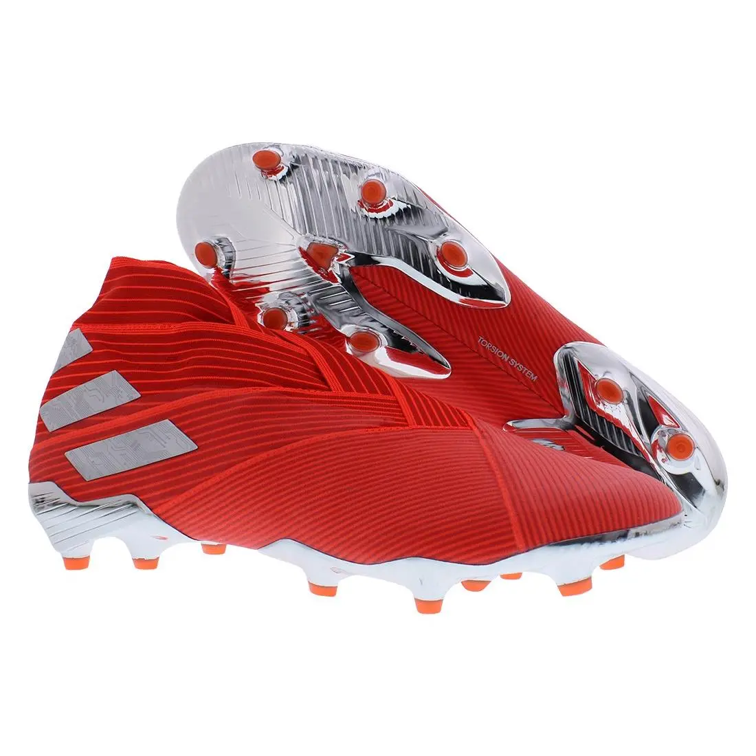 Adidas Nemeziz 19+ Firm Ground Mens Shoes Size 13 Color: Active Red/silver