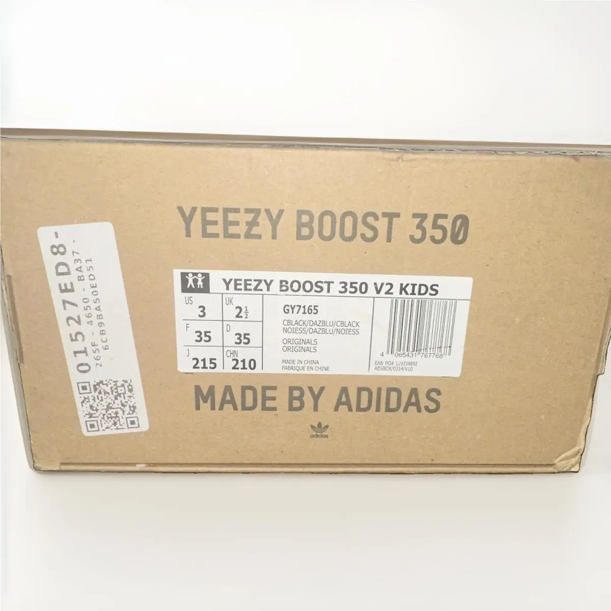 Yeezy Boost 350 V2 Kids Sneakers Black/blue US 3 EU 35 GY7165 by Adidas
