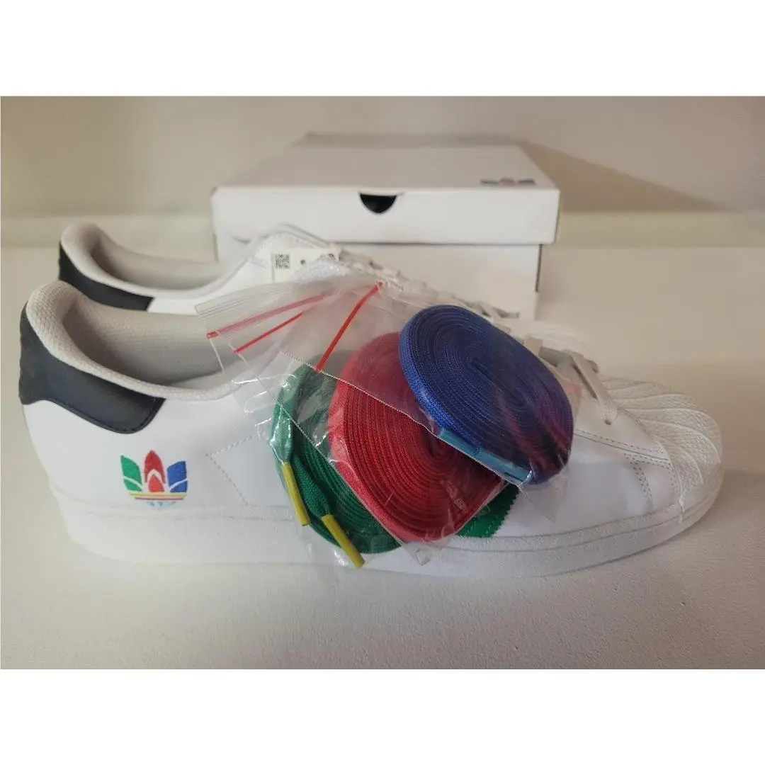Adidas shoes - adidas Superstar - Superstar - FU9521 - White Black Blue Red Green 7