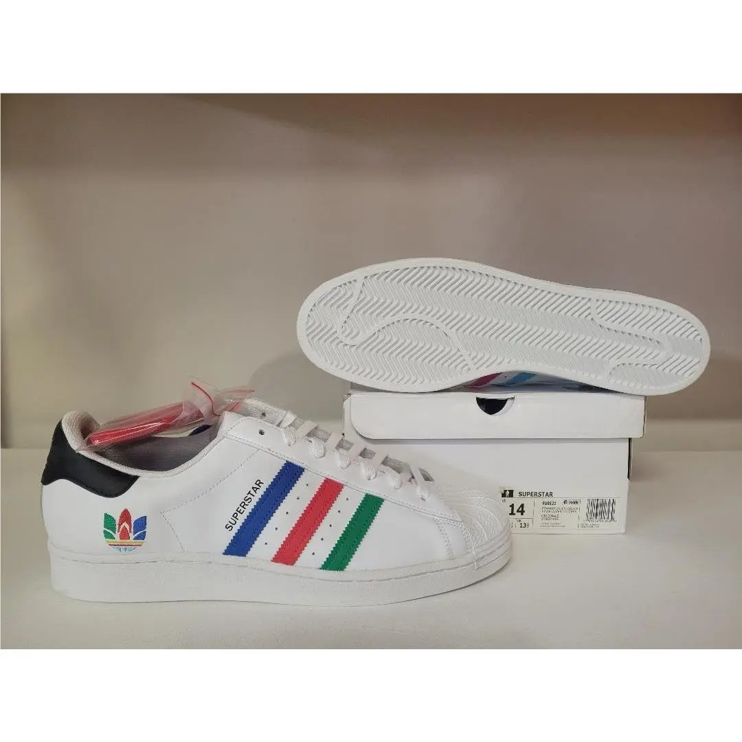 Adidas shoes - adidas Superstar - Superstar - FU9521 - White Black Blue Red Green 0