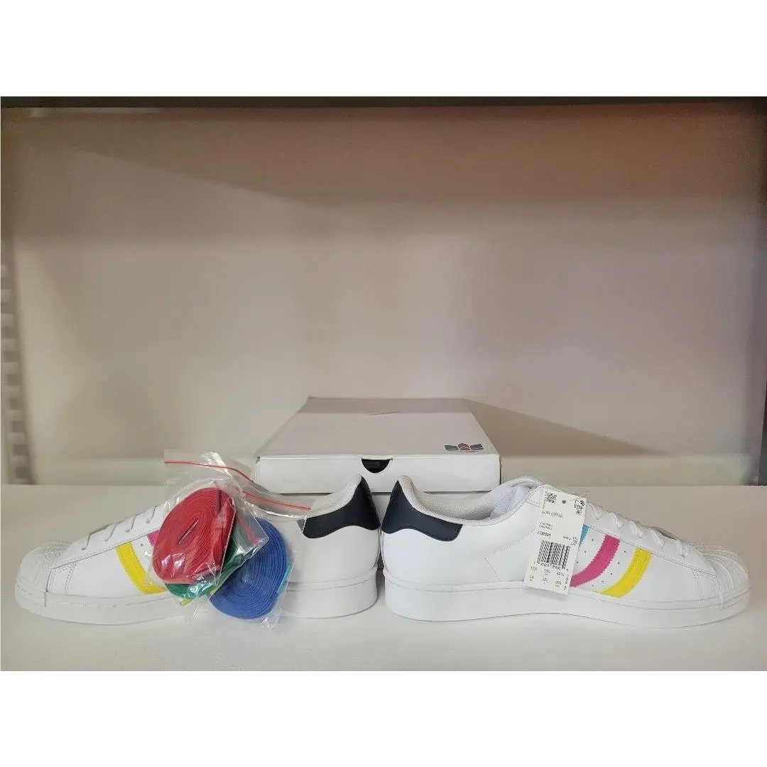 Adidas shoes - adidas Superstar - Superstar - FU9521 - White Black Blue Red Green 2