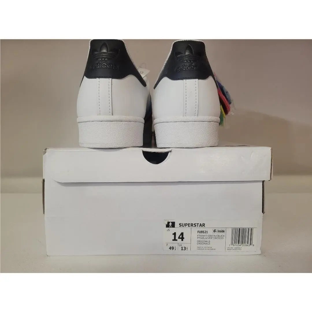 Adidas shoes - adidas Superstar - Superstar - FU9521 - White Black Blue Red Green 4