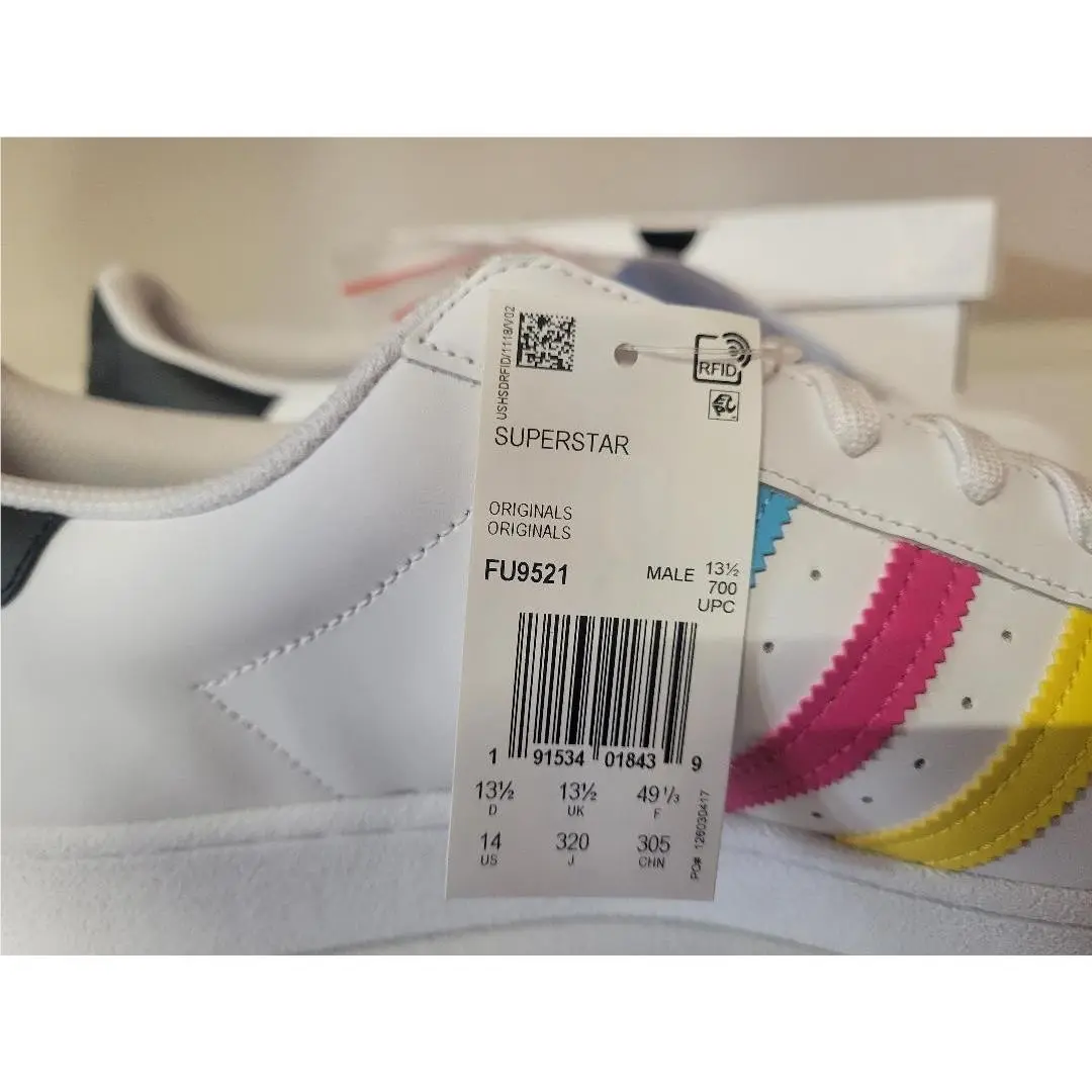 Adidas shoes - adidas Superstar - Superstar - FU9521 - White Black Blue Red Green 6