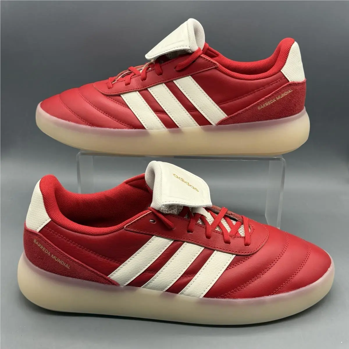 Barreda Mundial Mens 11 Casual Athletic Everyday Shoes Red Leather HQ2352 by Adidas