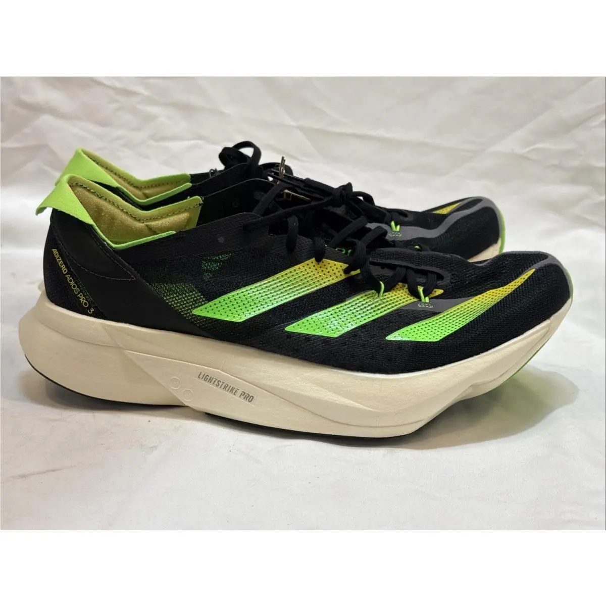 Adios Pro 3 - Core Black/ Solar Green 2022 GX6251 - 9.5 US by Adidas