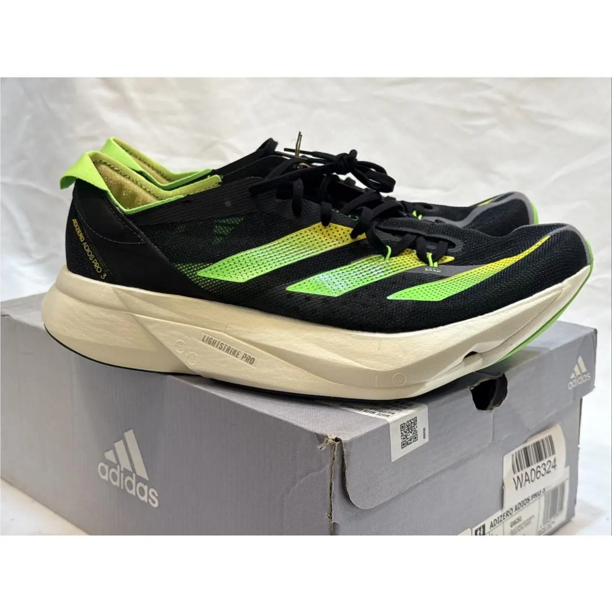 Adidas shoes - adidas Adizero Adios Pro 3 - GX6251 - Black/Green (UPC: 4065422228919) 2