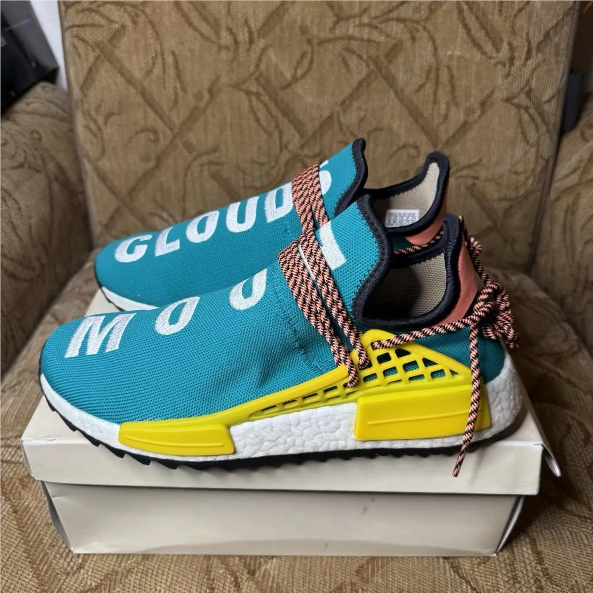Nmd Human Race Trail x Pharrell Sun Glow Men`s Shoes AC7188 Size 9 by Adidas