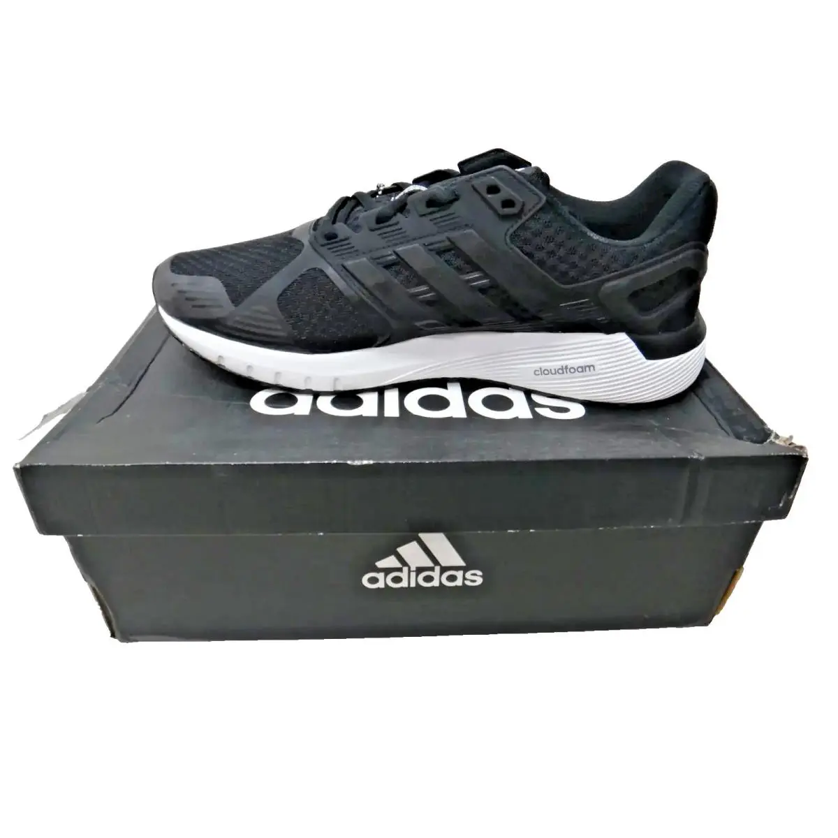Duramo 8 Cloudfoam Running Shoes Men`s US 10 Black BB4655 AD12932 by Adidas