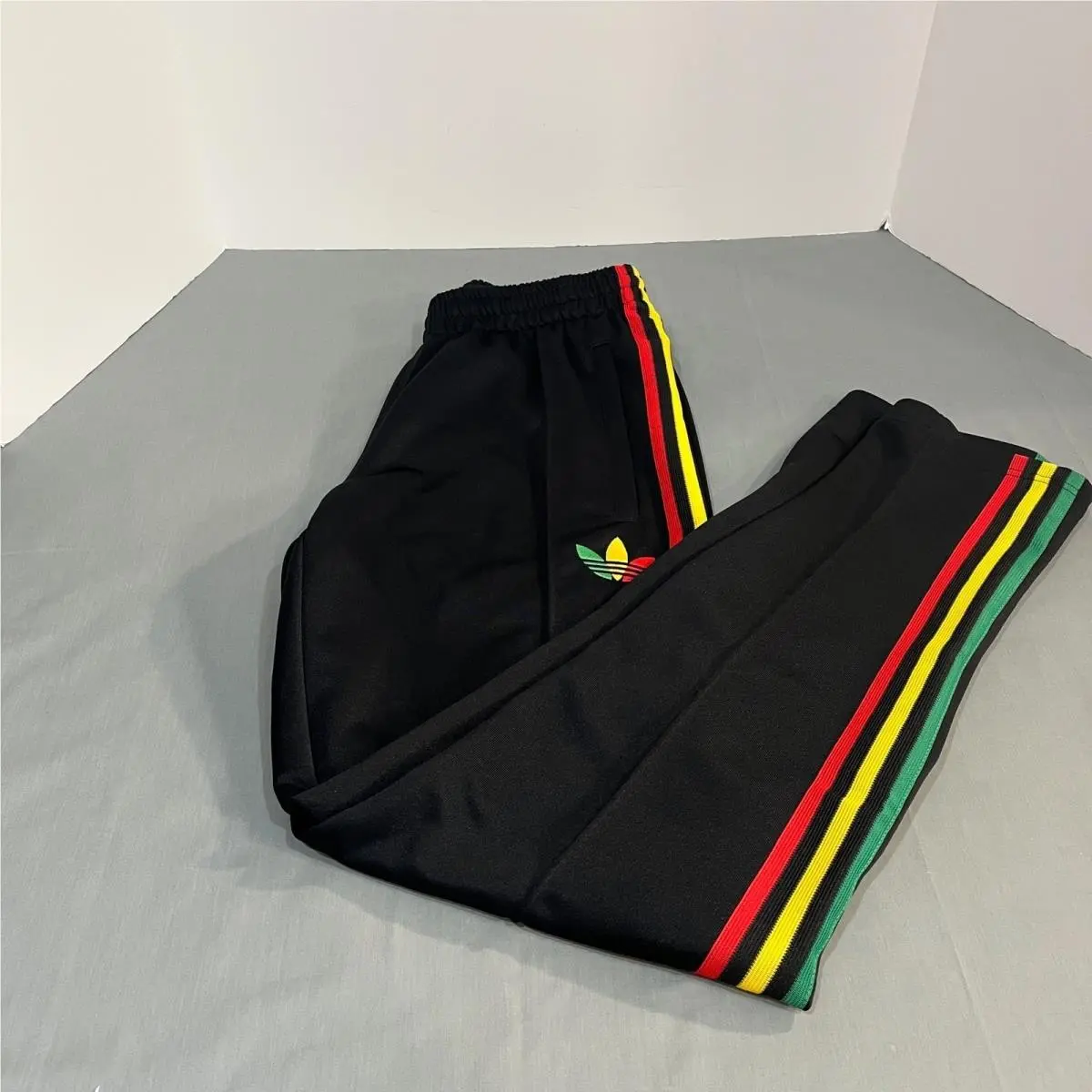 Adidas Track Pants Mens Small Black Jamaica Bob Marley Football Is Freedom
