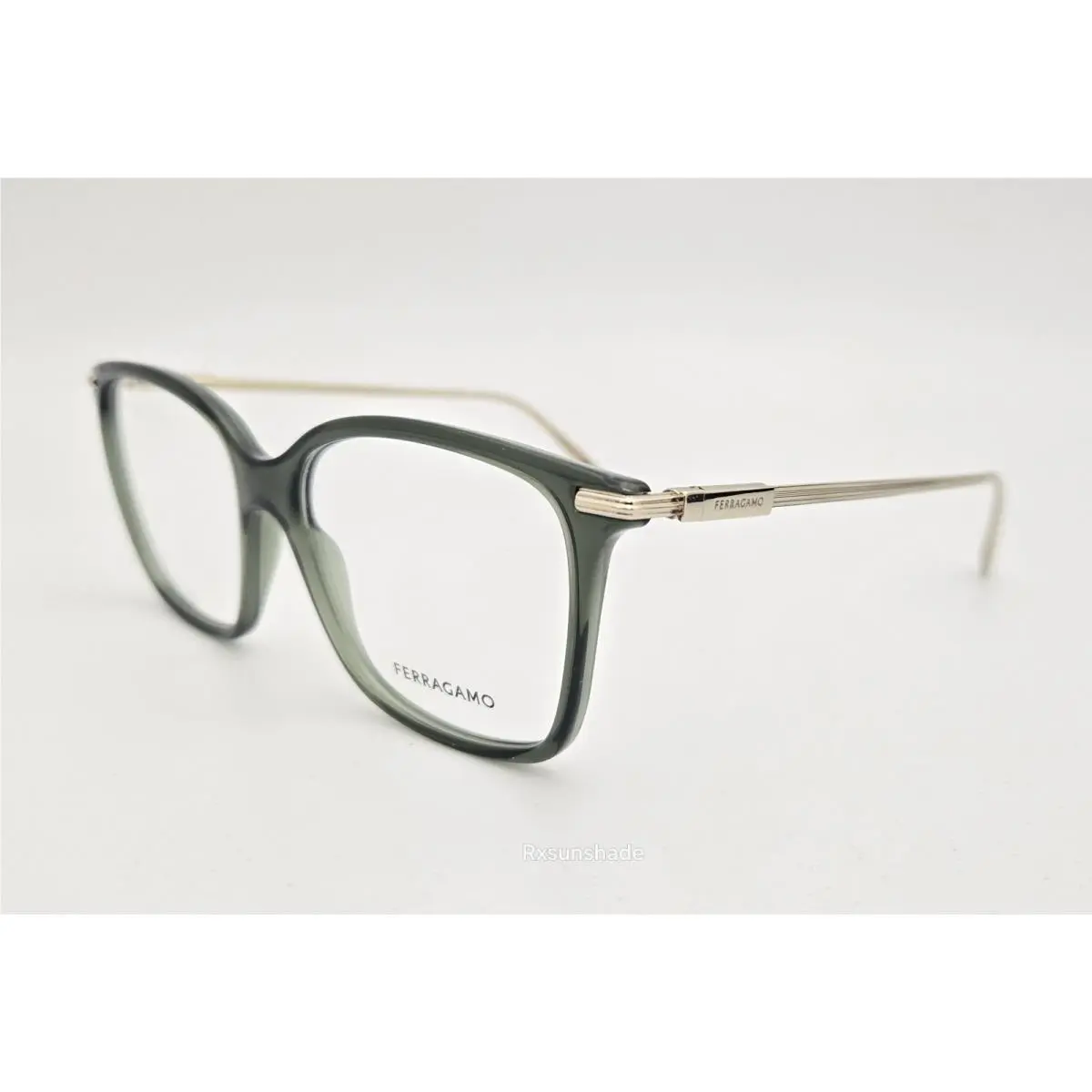 Salvatore Ferragamo Eyeglasses SF 2992 Color 320 Green Gold Size 53 Square