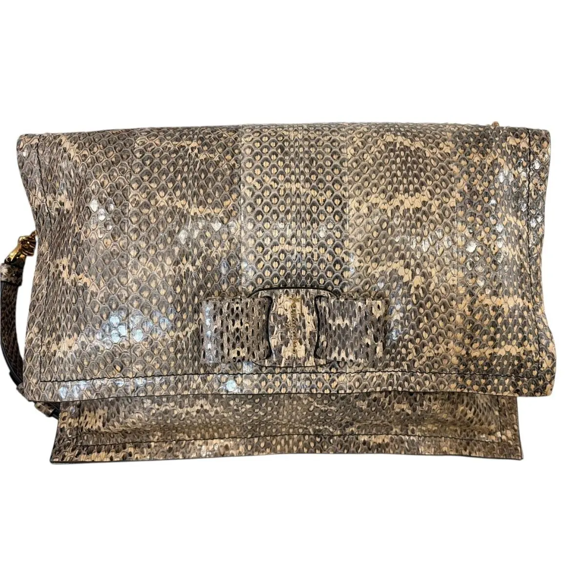 Snakeskin Shoulder Bag – / by Salvatore Ferragamo