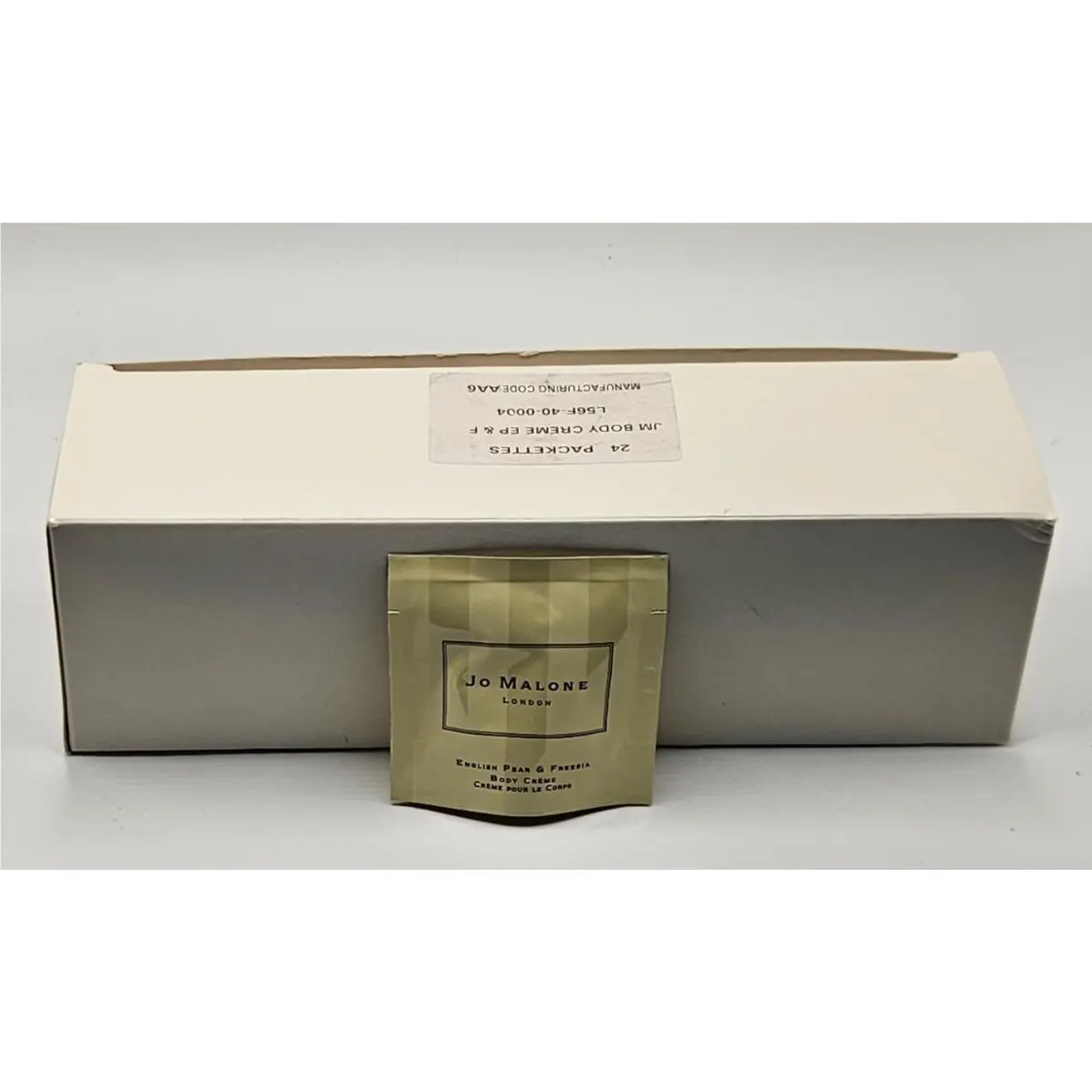 English Pear Freesia Body Creme 5.52 oz Total Case 24 Travel Packets by Jo Malone