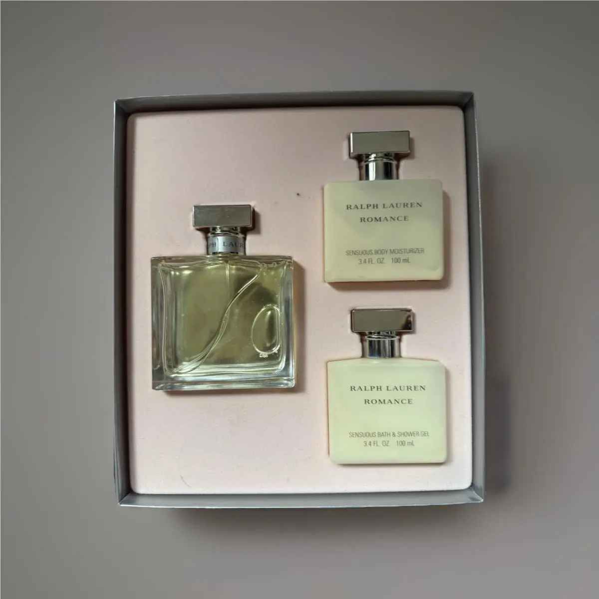Romance 3.4oz Perfume Bath Shower Gel Body Moisturizer Gift Set by Ralph Lauren