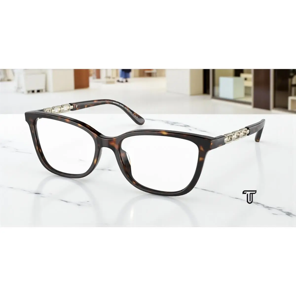 Michael Kors MK4097 3006 Greve Dark Tortoise Demo Lens 52 mm Women`s Eyeglasses - Frame: Dark Tortoise