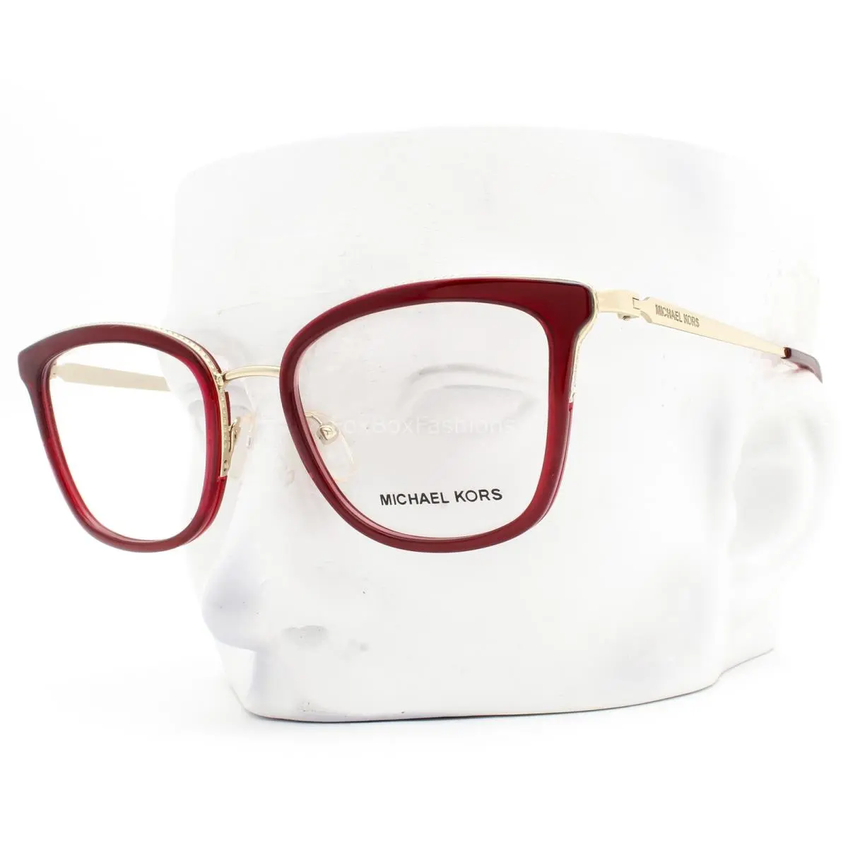 Michael Kors Coconut Grove Eyeglasses Glasses MK 3032 3949 Red Pale Gold W/case