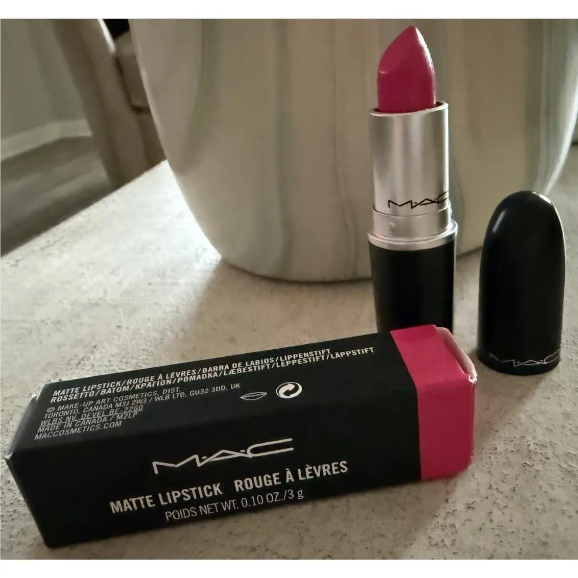 Mac Matte Lipstick Candy Yum Yum Shade Full Size 0.10 oz Gift Wow Visit Us by MAC Cosmetics