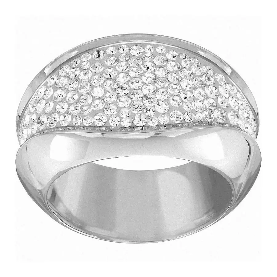 Cycle Ring White Rhodium Plated Size 52 US 6 5139692 by Swarovski