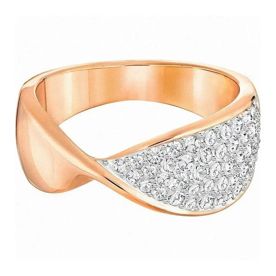 Freedom Ring White Rose Gold-tone Plated Size 55 US 7 5236160 by Swarovski