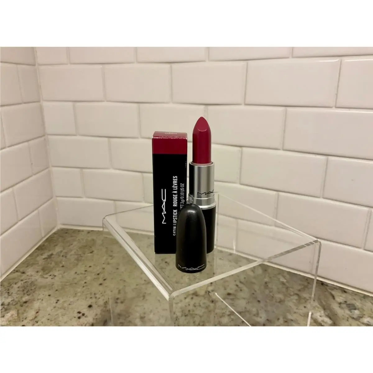 Mac 801 Amorous Satin Lipstick Full Size by MAC Cosmetics