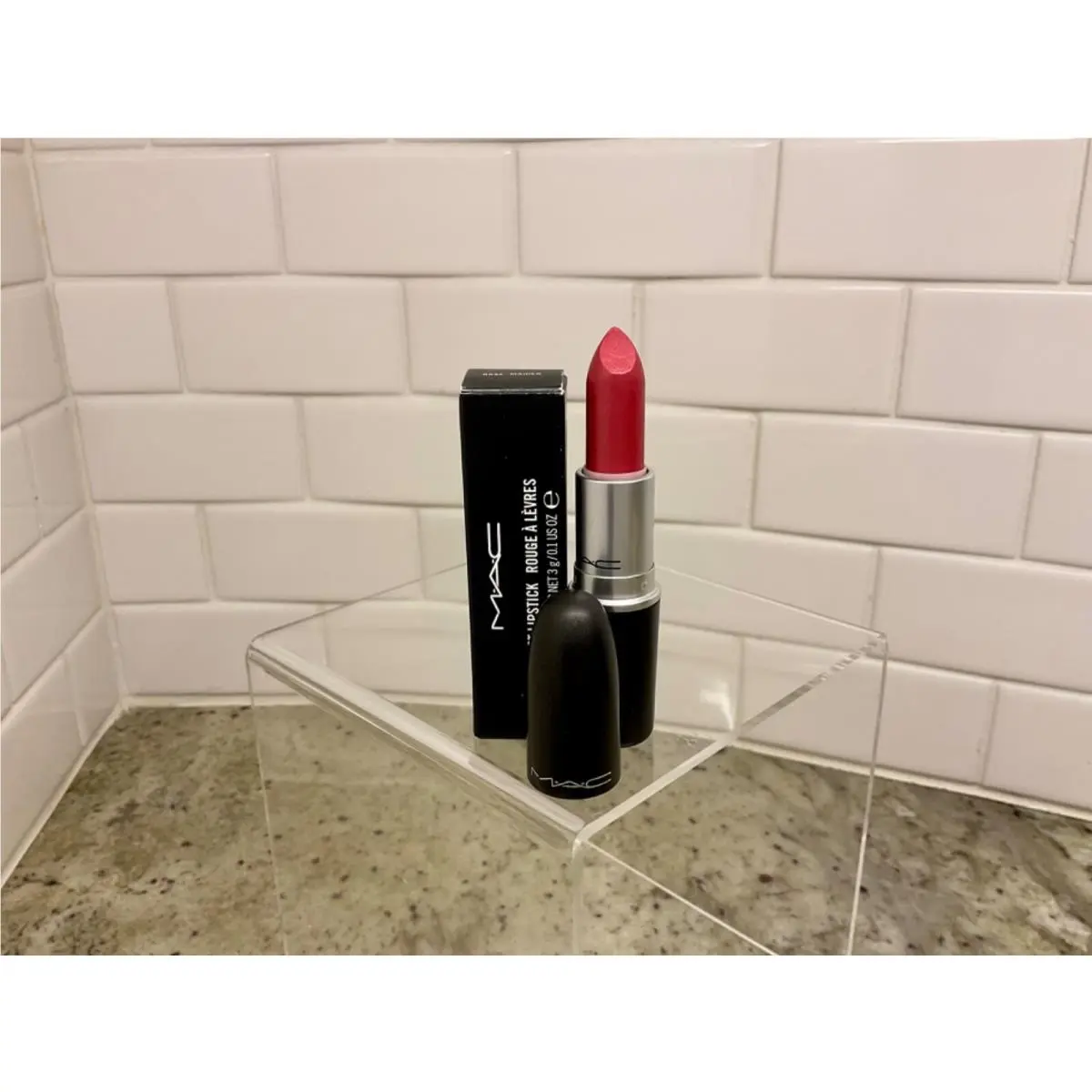 Mac Rose Maiden Frost Lipstick Full Size by MAC Cosmetics