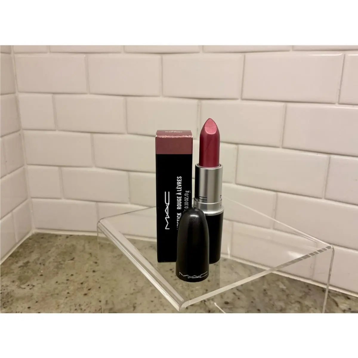 Mac 313 Plum Dandy Frost Lipstick Full Size by MAC Cosmetics
