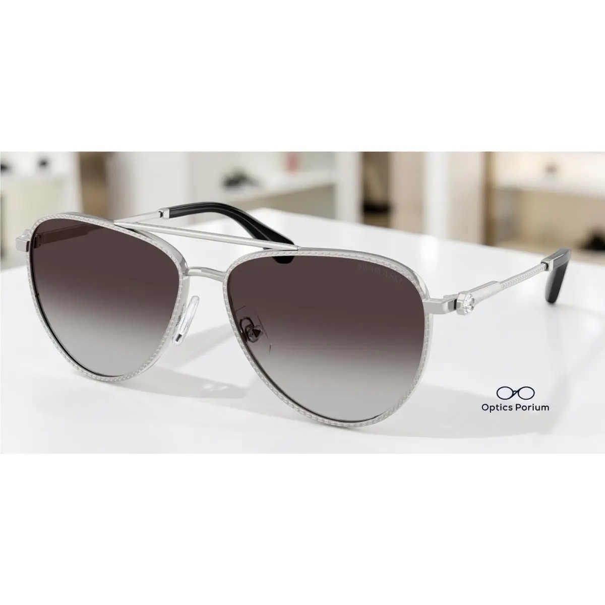 Swarovski SK7031 40018G Silver Gradient Grey 59 mm Women`s Sunglasses