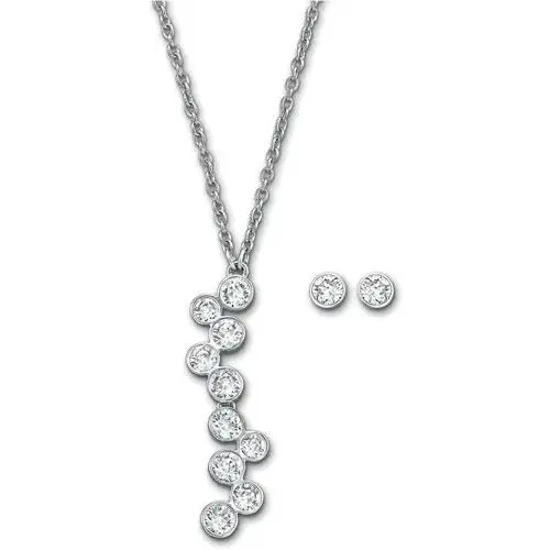Clear Crystal Fidelity Set Studs Earrings Necklace 5028225 by Swarovski