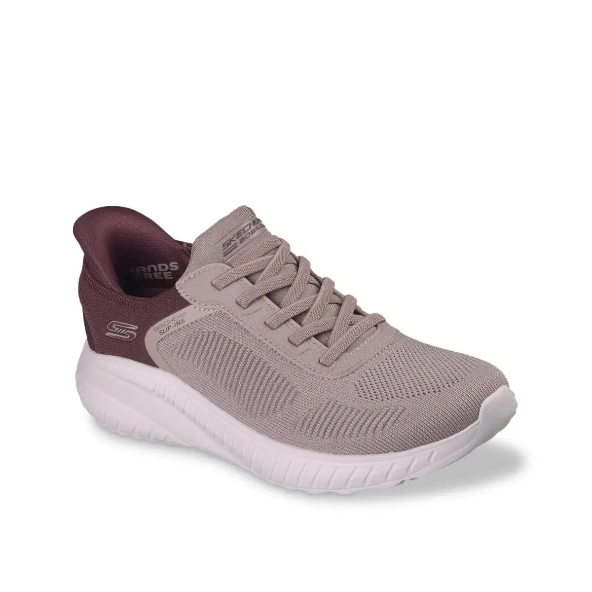 Deal  Hands Free Slip-ins Bobs Sport Squad Chaos Women`s Shoe Light Mauve by Skechers