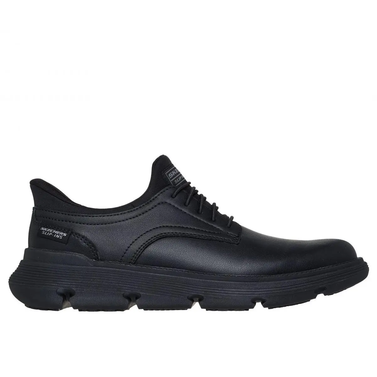 Skechers Work Men`s Slip-ins Garza Soft Toe Slip Resistant Work Shoe Black - 200