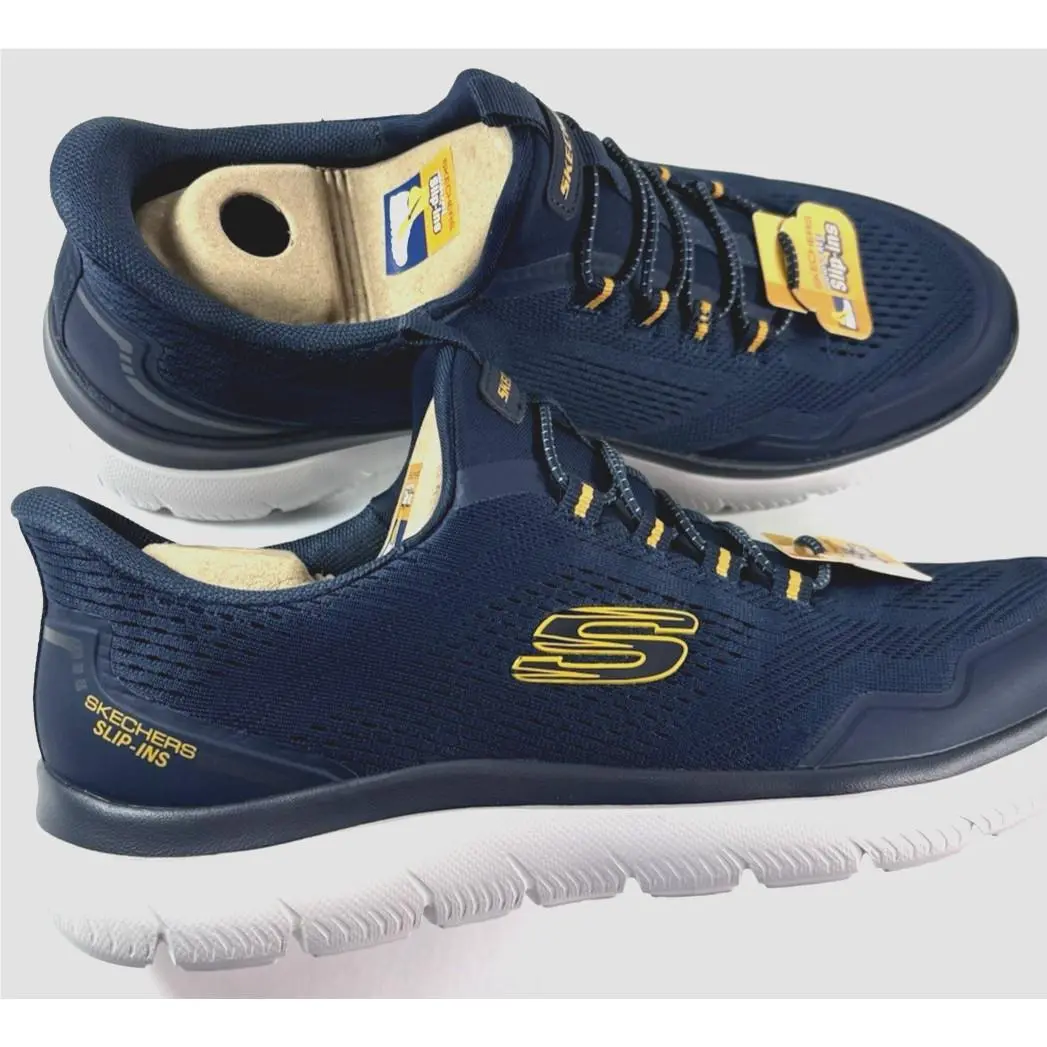 / Mens / Summits Top Rate / Slip Ins / Navy-yellow / Reg by Skechers