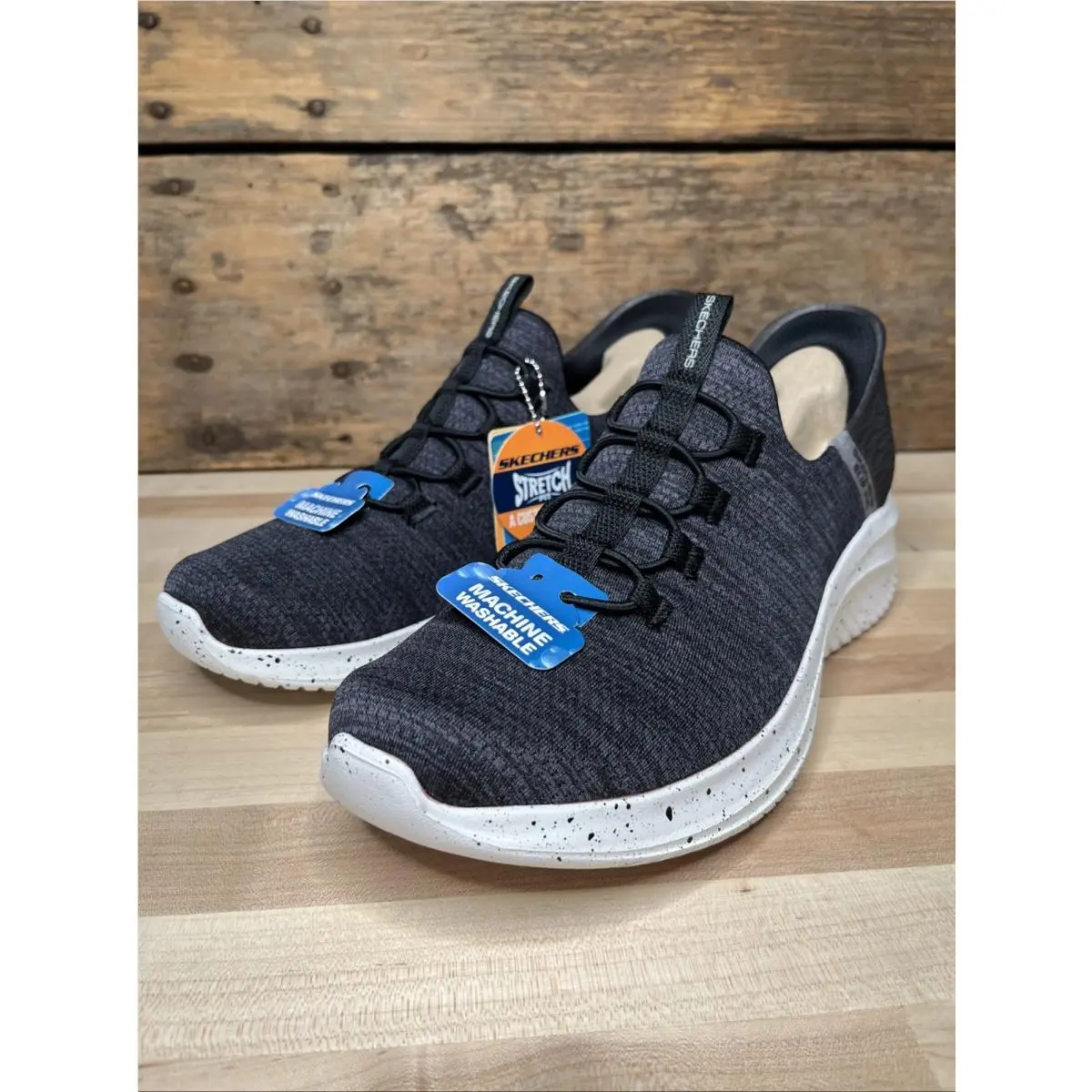 Men`s Ultra Flex 3.0 Right Away Slip On Shoes 232452 Black Gray Sz 9.5 by Skechers