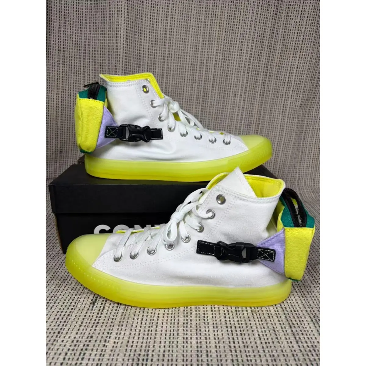 Chuck Taylor All Star Buckle Up High Top `white Volt` Shoes 569032C by Converse