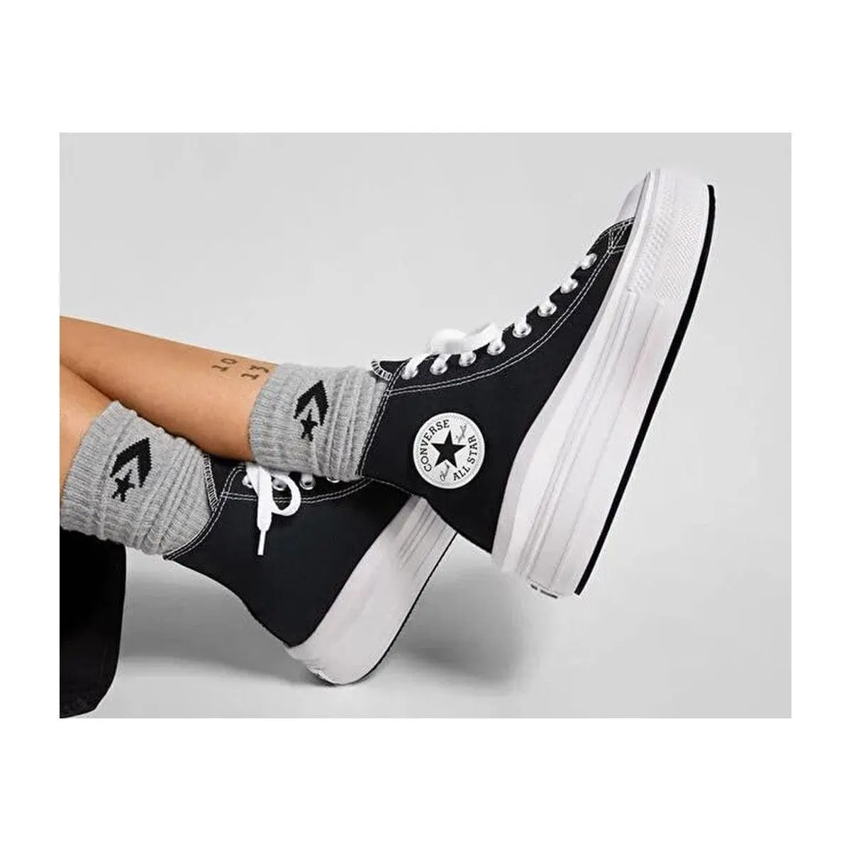 Converse shoes - Converse Chuck Taylor All Star Hi - 568497C - Black/Natural Ivory/White 8