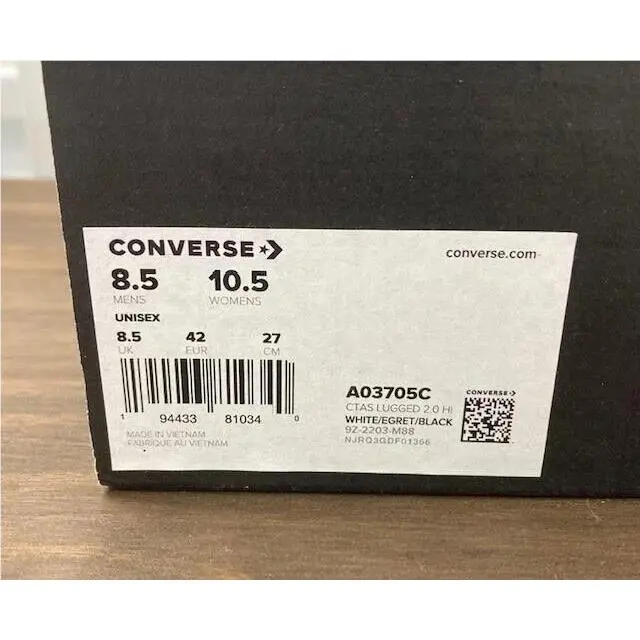 Converse shoes - CTAS Lugged 2.0 Hi - CTAS Lugged - A03705C - White 1