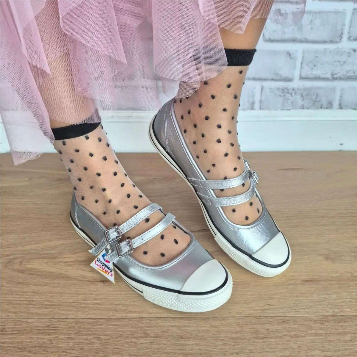 ⭐converse Mary Jane Metallic Leather Sz 8 Women`s Shoes Sneakers Gray A12201C by Converse