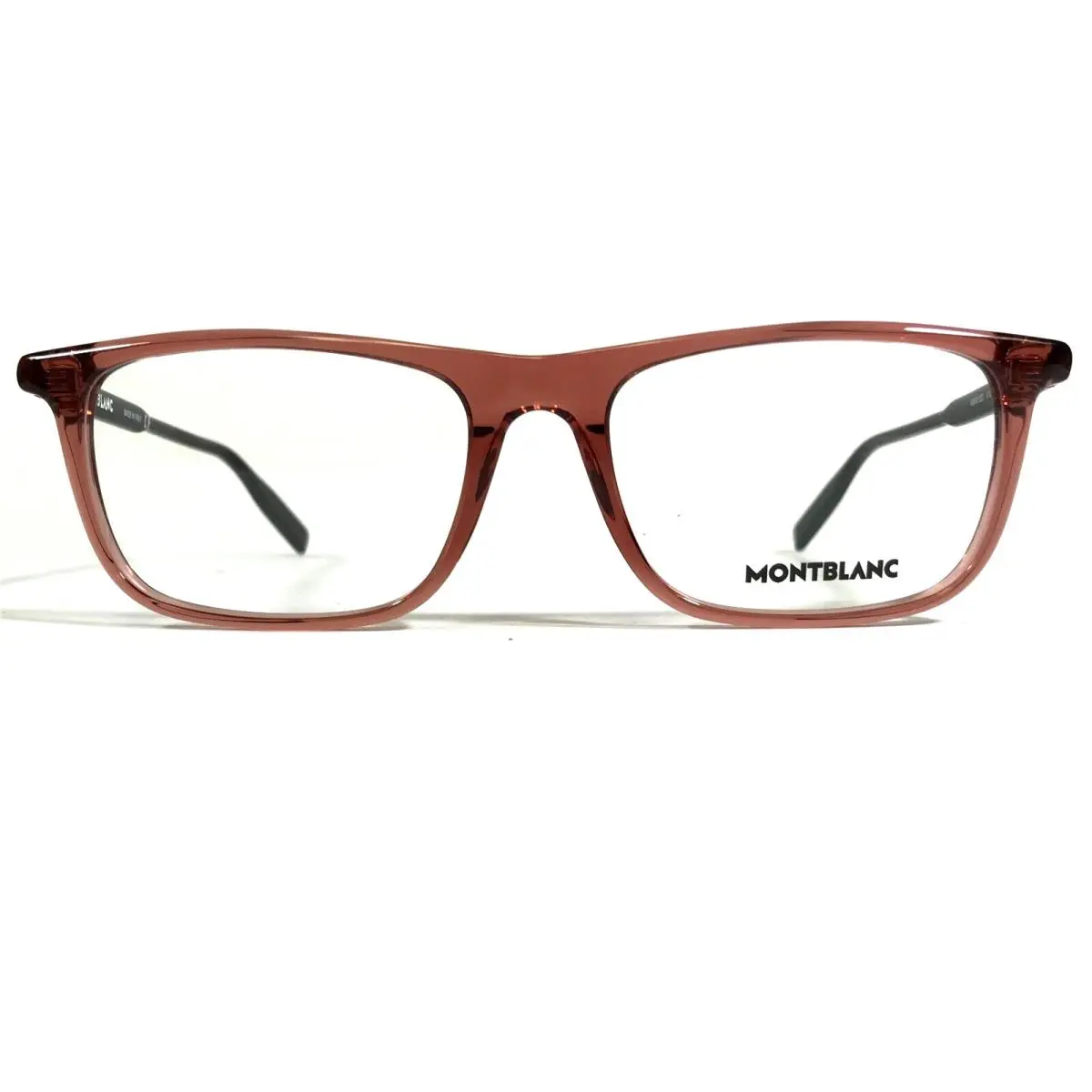 Eyeglasses Frames MB0012O 012 Black Red Rectangular Full Rim 54-18-145 by Montblanc