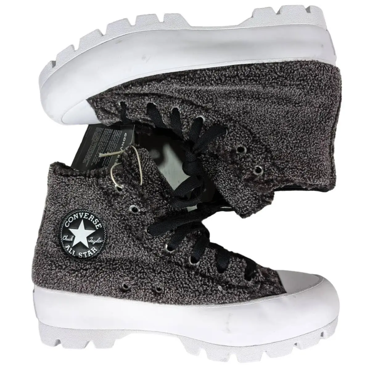 Chuck Taylor All Star Lugged Winter High Top Furry Knit Sneakers 7 by Converse