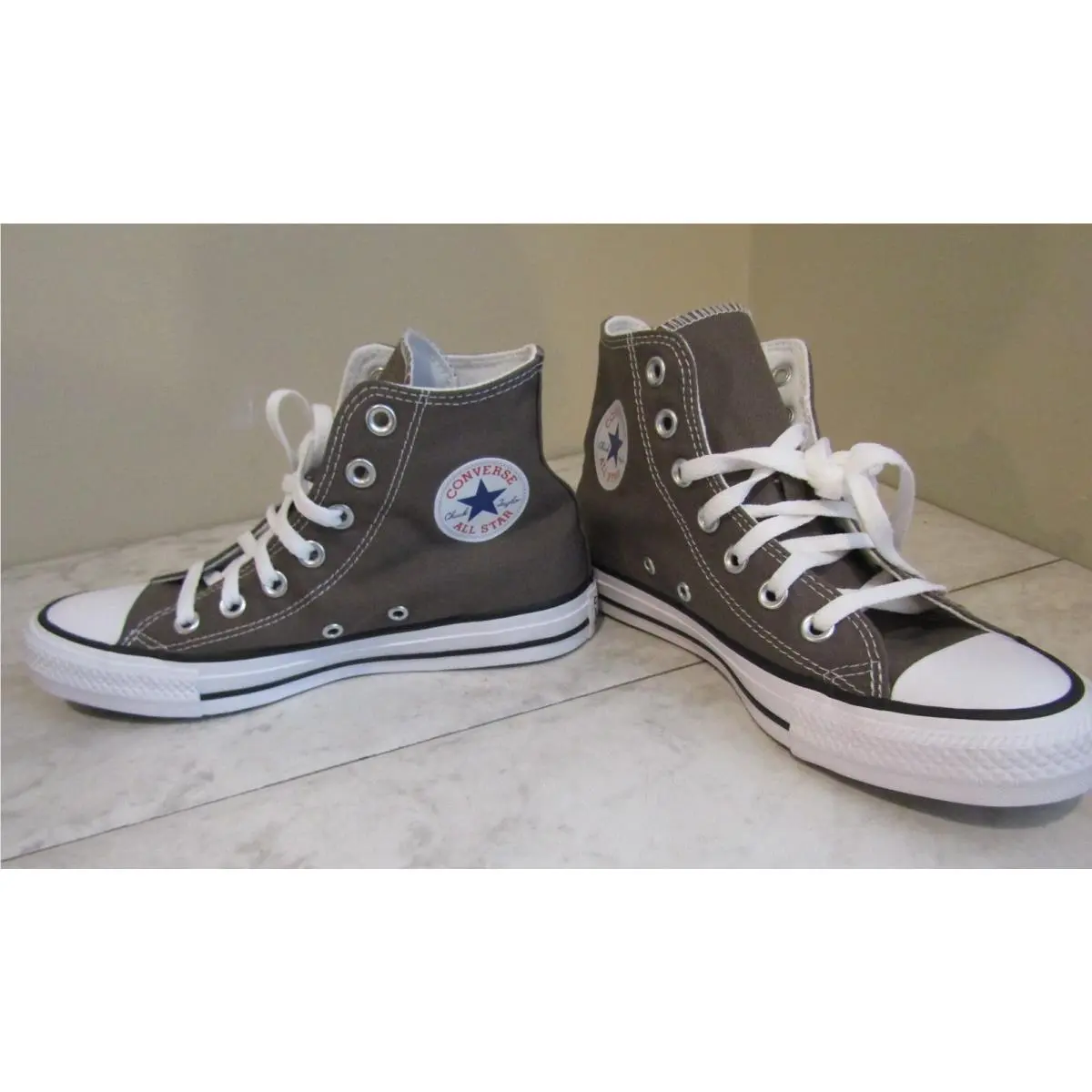 Chuck Taylor All Star High Top Gray Sneaker Shoe Women`s 6 Men`s 4 by Converse