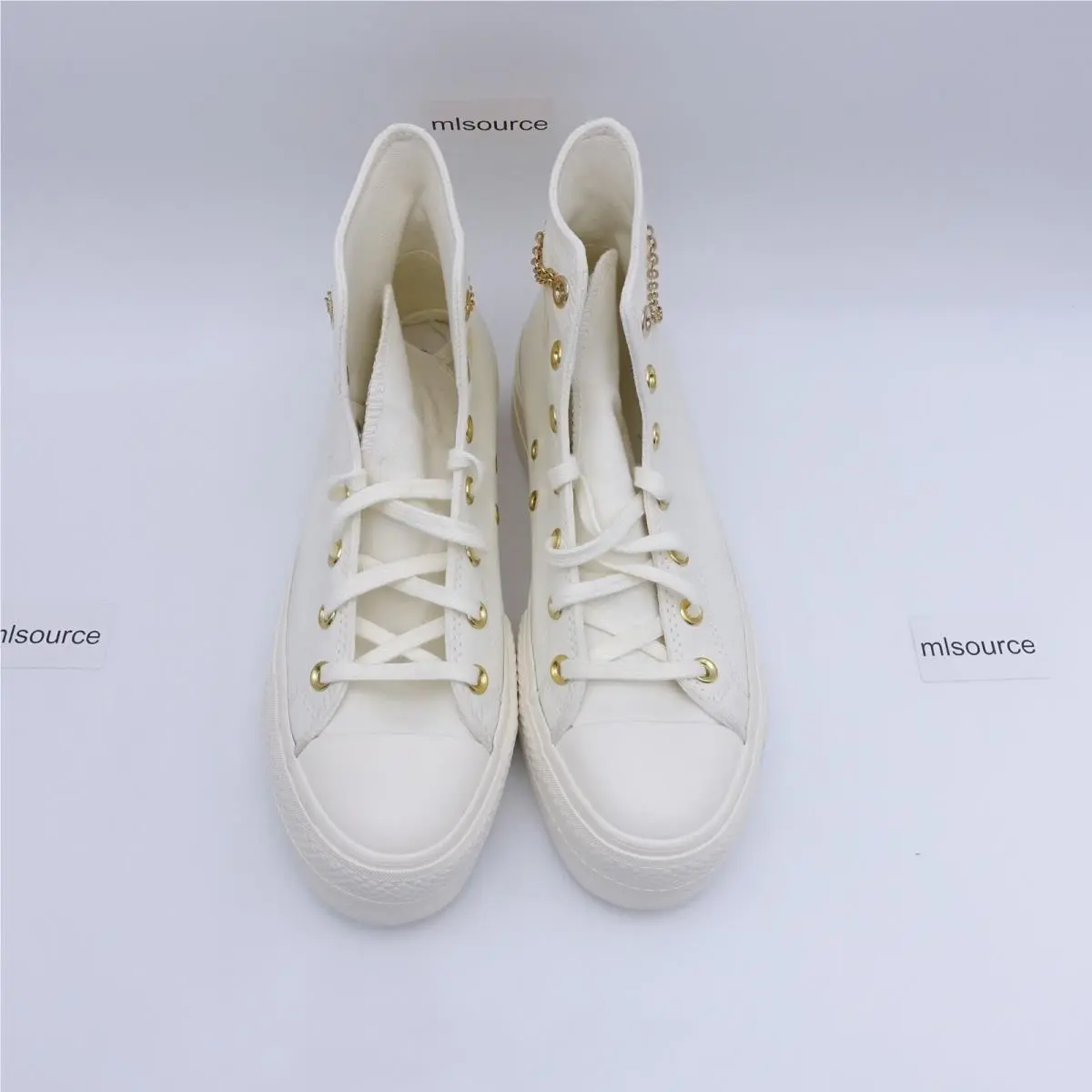 Converse shoes - Converse Chuck Taylor All Star Lift Platform - A04453C - Beige, Manufacturer: Egret/ThriftShop Yellow (UPC: 194434128901) 8