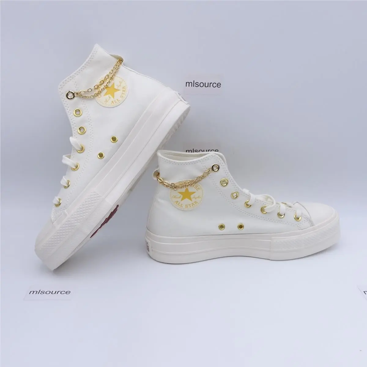 Converse shoes - Converse Chuck Taylor All Star Lift Platform - A04453C - Beige, Manufacturer: Egret/ThriftShop Yellow (UPC: 194434128901) 2