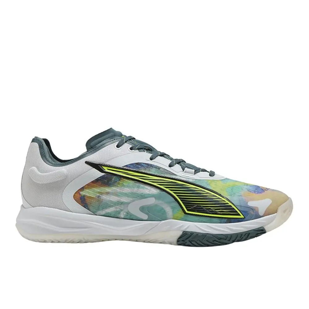 Accelerate Nitro Sqd 4 Berlin Indoor Court Mens Grey Sneakers Athletic Sho by Puma