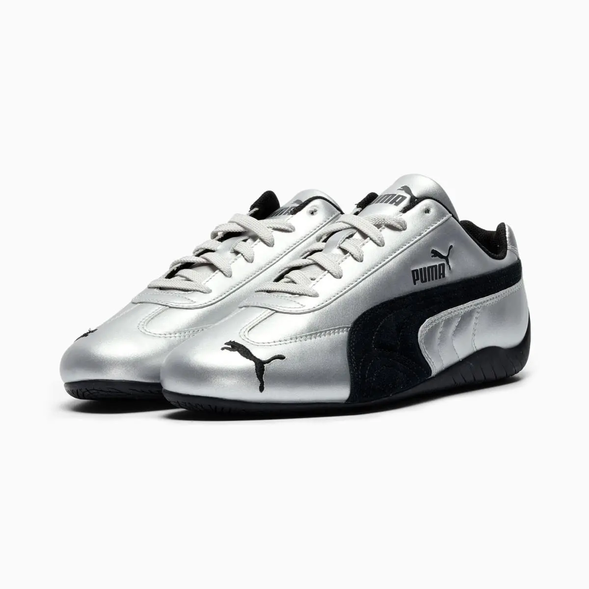 Speedcat Metallic 405357-01 Women`s 8M Silver Black Lifestyle Shoes RHS9352 by Puma