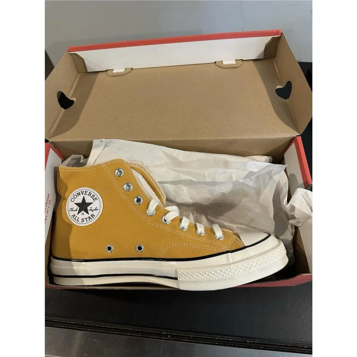 Chuck 70 HT Lace-up Sneakers Yellow Floral Sunflower 162054C Mint M8.5 by Converse