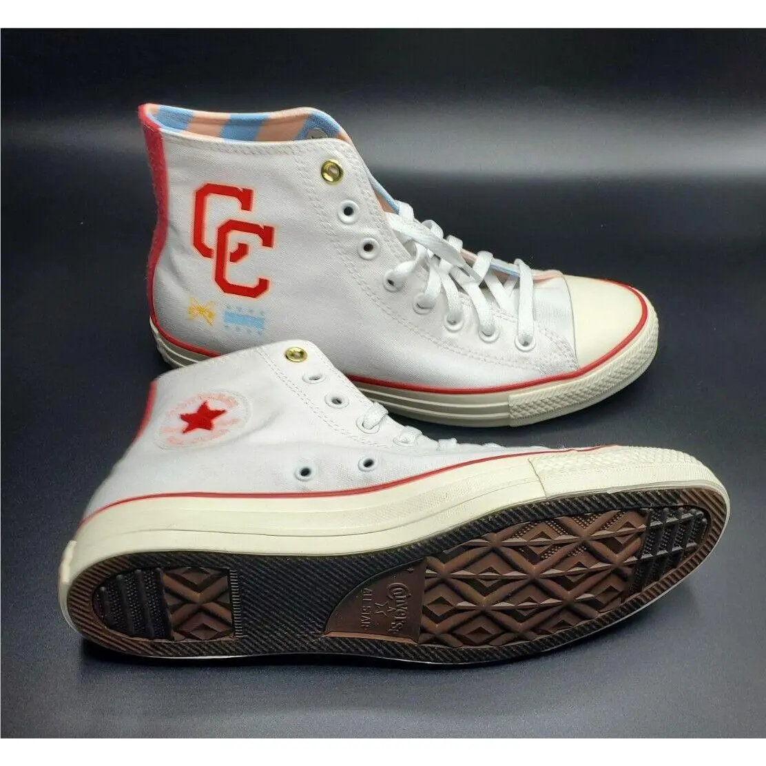 Converse All Star Chuck Taylor Canvas Shoes High Top White/egret/red Unisex Shoe