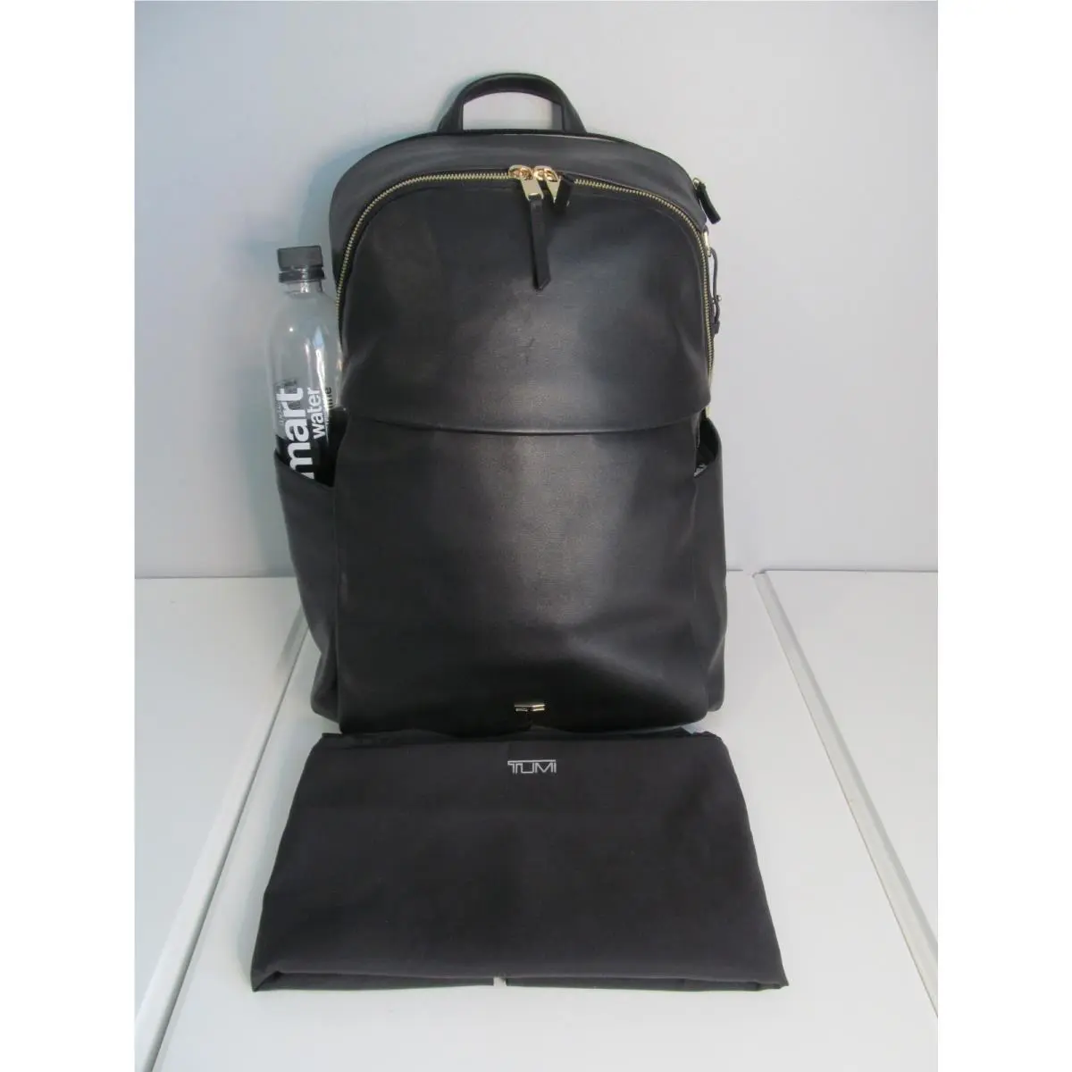 Women`s Voyageur Raina Black Leather Backpack Gold Hardware $750.00 by Tumi