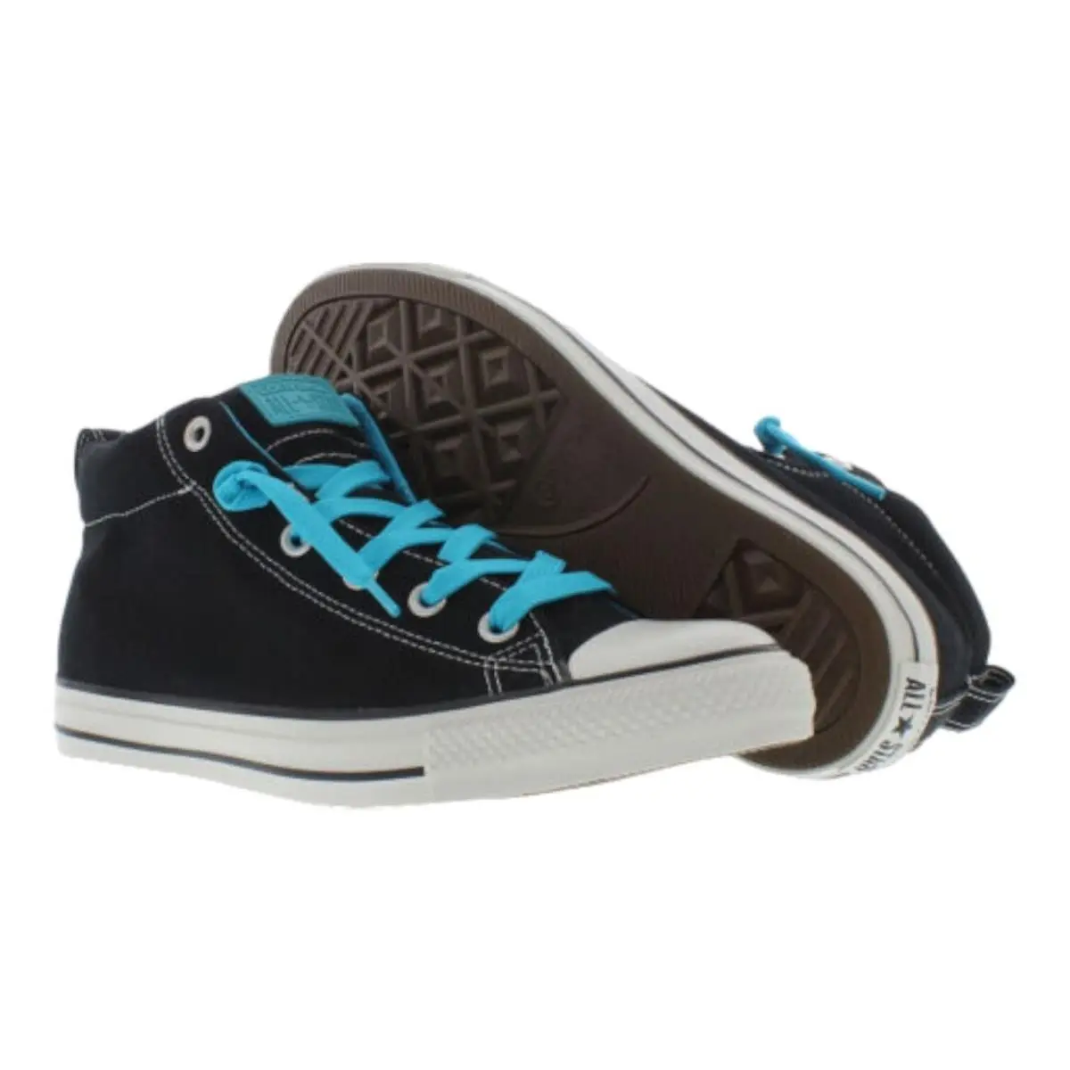 Chuck Taylor Street Mid Mens Shoes Size 8 Color: Black/blue by Converse