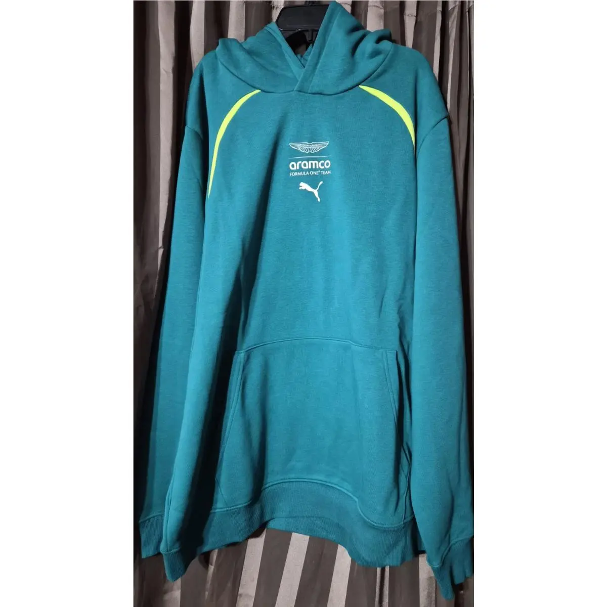 X Aston Martin Aramco Formula One Lifestyle Hoodie Green Mens Xxl by Puma