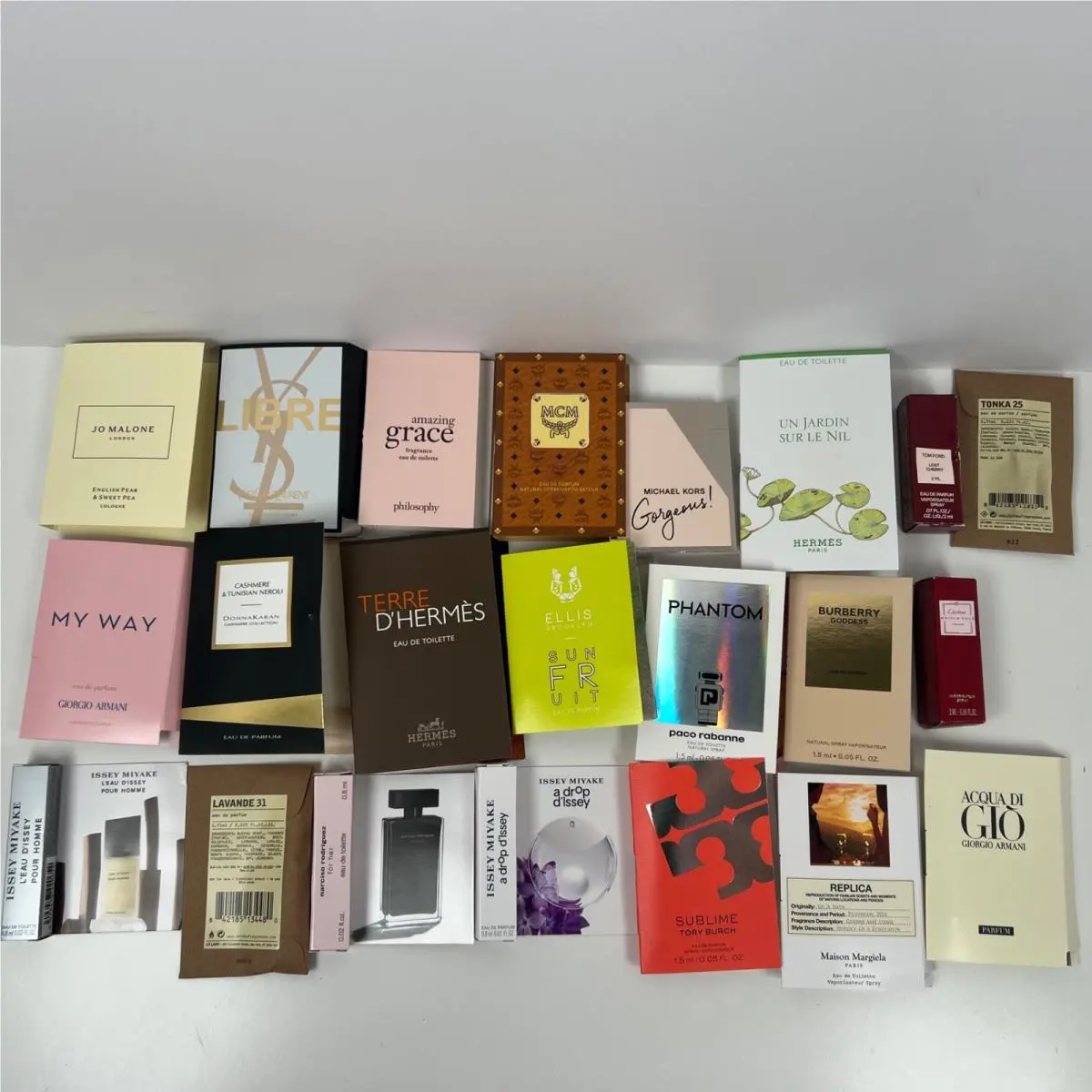 Mugler 22 Luxury Fragrance Sample Set Hermes Tom Ford Jo Malone Isley Miyake