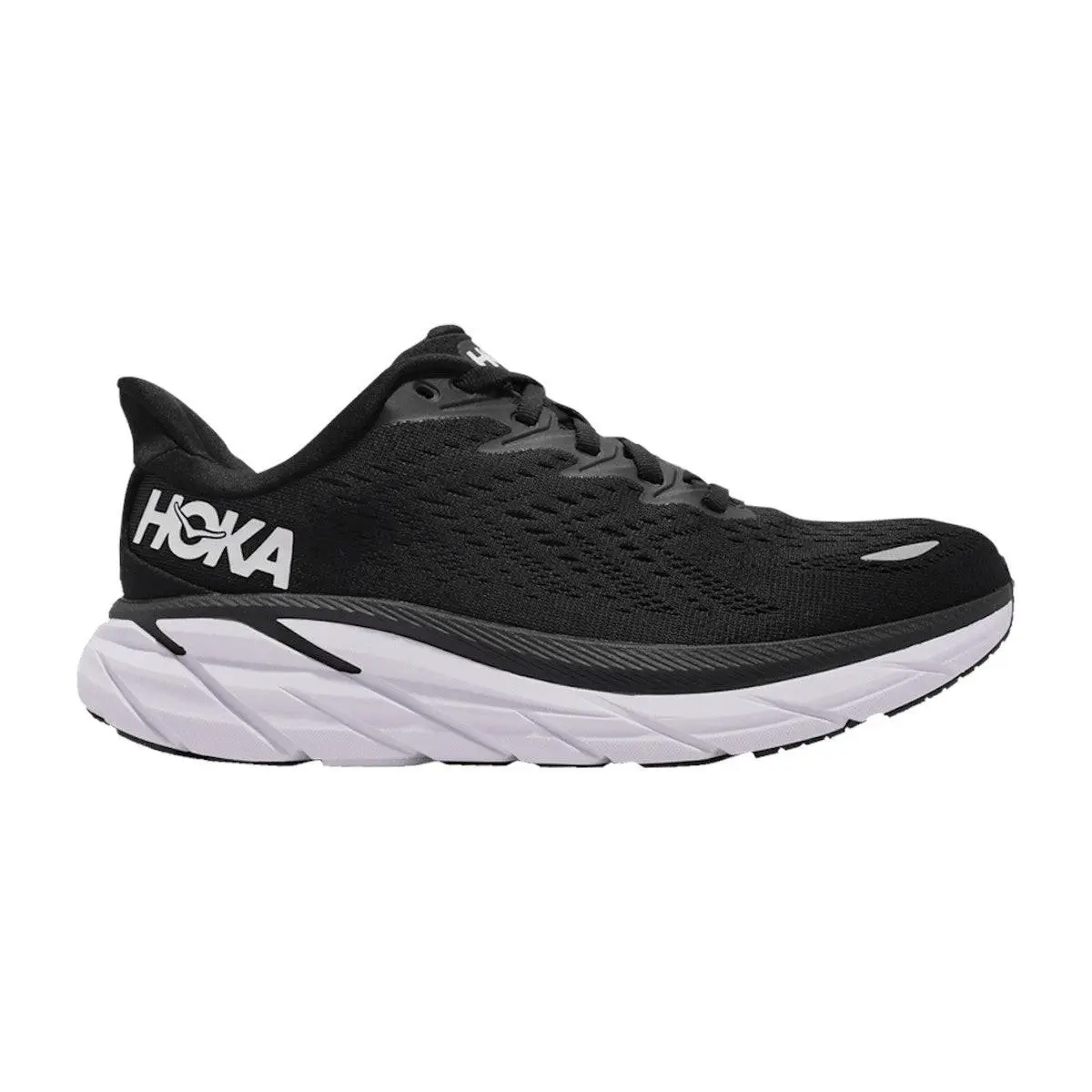 Hoka Women`s Clifton 8 Wide Black/white 1121375-BWHT